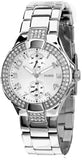 Guess Mini Prism Diamonds Silver Dial Silver Steel Strap Watch for Women - W12638L1 Buy Now By Guess