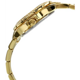 Guess Mini Prism Diamonds White Dial Gold Steel Strap Watch for Women - W15072L1 Buy Now By Guess