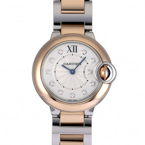 Cartier Ballon Bleu De Cartier Diamonds Silver Dial Two Tone Steel Strap Watch for Women - W3BB0026 Buy Now By Cartier