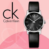 Calvin Klein City Black Dial Black Leather Strap Watch For Women - K2G23107 Buy Now By Calvin Klein