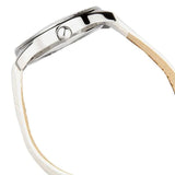 Guess Rosette Analog White Dial White Leather Strap Watch For Women - W75043L1 Buy Now By Guess