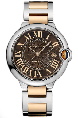 Cartier Ballon Bleu de Cartier Brown Dial Two Tone Steel Strap Watch for Men - W6920032 Buy Now By Cartier