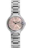 Cartier Ballon Bleu de Cartier Pink Dial Silver Steel Strap Watch for Women - W6920038 Buy Now By Cartier