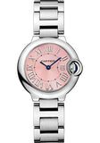 Cartier Ballon Bleu de Cartier Pink Dial Silver Steel Strap Watch for Women - W6920038 Buy Now By Cartier