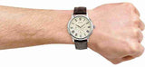 Guess Wafer Quartz White Dial Brown Leather Strap Watch For Men - W70016G2 Buy Now By Guess