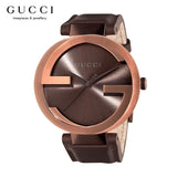 Gucci Interlocking Iconic Brown Dial Brown Leather Strap Watch For Women - YA133207 Buy Now By Gucci
