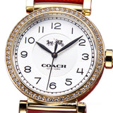 Coach Madison White Dial Red Leather Strap Watch for Women - 14502400 Buy Now By Coach