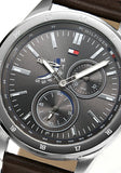 Tommy Hilfiger Austin Grey Dial Brown Leather Strap Watch for Men - 1791637 Buy Now By Tommy Hilfiger