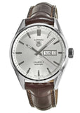 Tag Heuer Carrera Calibre 5 Automatic White Dial Brown Leather Strap Watch for Men - WAR201B.FC6291 Buy Now By Tag Heuer
