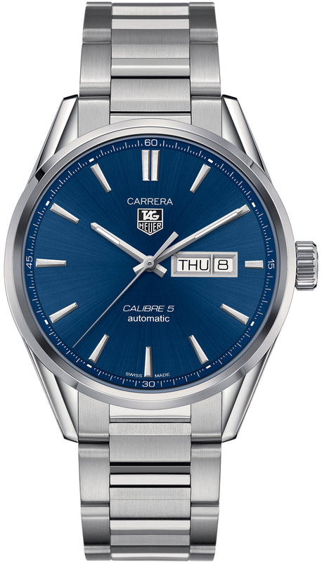 Tag Heuer Carrera Automatic Blue Dial Silver Steel Strap Watch for Men - WAR201E.BA0723 Buy Now By Tag Heuer
