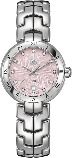 Tag Heuer Link Diamonds Pink Dial Silver Steel Strap Watch for Women - WAT1415.BA0954 Buy Now By Tag Heuer
