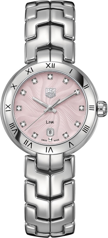 Tag Heuer Link Diamonds Pink Dial Silver Steel Strap Watch for Women - WAT1415.BA0954 Buy Now By Tag Heuer
