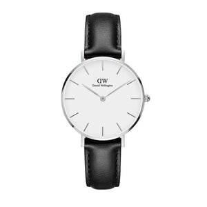 Daniel Wellington Classic Petite Sheffield White Dial Black Leather Strap Watch For Women - DW00100186 Buy Now By Daniel Wellington