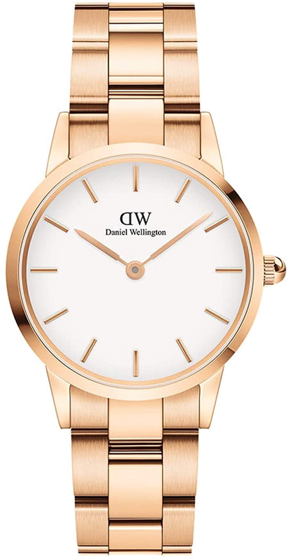 Daniel Wellington Iconic Link White Dial Rose Gold Steel Strap Watch for Women - DW00100213 Buy Now By Daniel Wellington