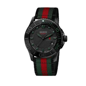 Gucci G Timeless Sport Black Dial Two Tone NATO Strap Watch For Men - YA126229 Buy Now By Gucci