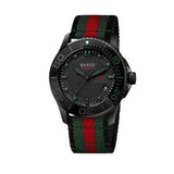 Gucci G Timeless Sport Black Dial Two Tone NATO Strap Watch For Men - YA126229 Buy Now By Gucci