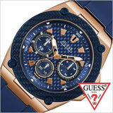 Guess Legacy Chronograph Blue Dial Blue Rubber Strap Watch For Men - W1049G9 Buy Now By Guess
