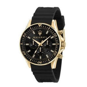 Maserati SFIDA Chronograph Black Dial Rubber Strap Watch For Men - R8871640001 Buy Now By Maserati