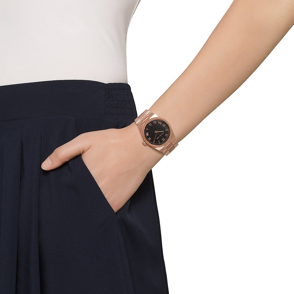 Michael Kors Channing Black Dial Rose Gold Steel Strap Watch For Women - MK5937 Buy Now By Michael Kors