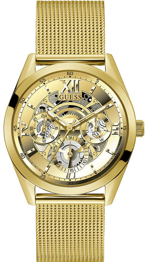 Guess Tailor Multifunction Gold Dial Gold Mesh Bracelet Watch for Men - GW0368G2 Buy Now By Guess