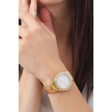 Guess Crown Jewel Diamonds White Dial Gold Steel Strap Watch for Women - GW0410L2 Buy Now By Guess