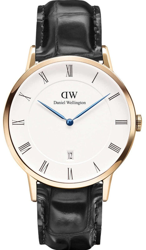 Daniel Wellington Dapper Reading White Dial Black Leather Strap Watch For Men - DW00100107 Buy Now By Daniel Wellington
