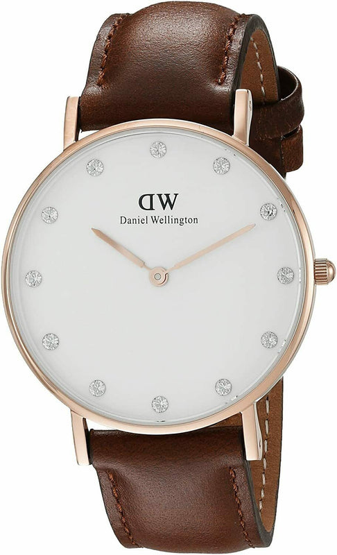 Daniel Wellington Classy St Mawes White Dial Brown Leather Strap Watch For Women - DW00100067 Buy Now By Daniel Wellington