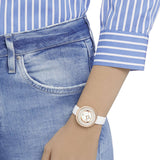 Swarovski Crystalline Pure White Dial White Leather Strap Watch for Women - 5376083 Buy Now By Swarovski