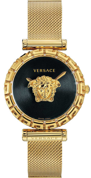 Versace Palazzo Empire Greca Black Dial Gold Mesh Bracelet Watch for Women - VEDV00519 Buy Now By Versace