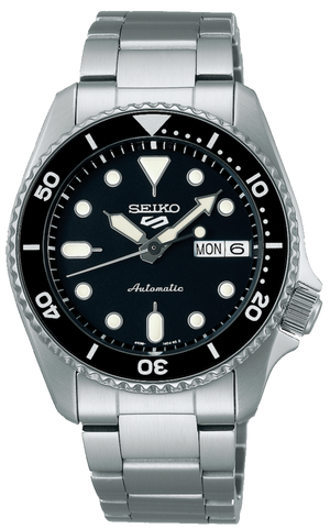 Seiko 5 Sports SKX Automatic Black Dial Silver Steel Strap Watch For Men - SRPK29K1 Buy Now By Seiko