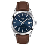 Tissot Gentlemen Powermatic 80 Silicium Blue Dial Brown Leather Strap Watch For Men - T127.407.16.041.00 Buy Now By Tissot