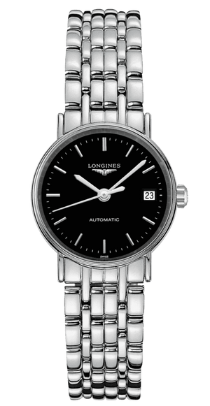 Longines Presence 25.5mm Automatic Black Dial Silver Steel Strap Watch for Women - L4.321.4.52.6 Buy Now By Longines