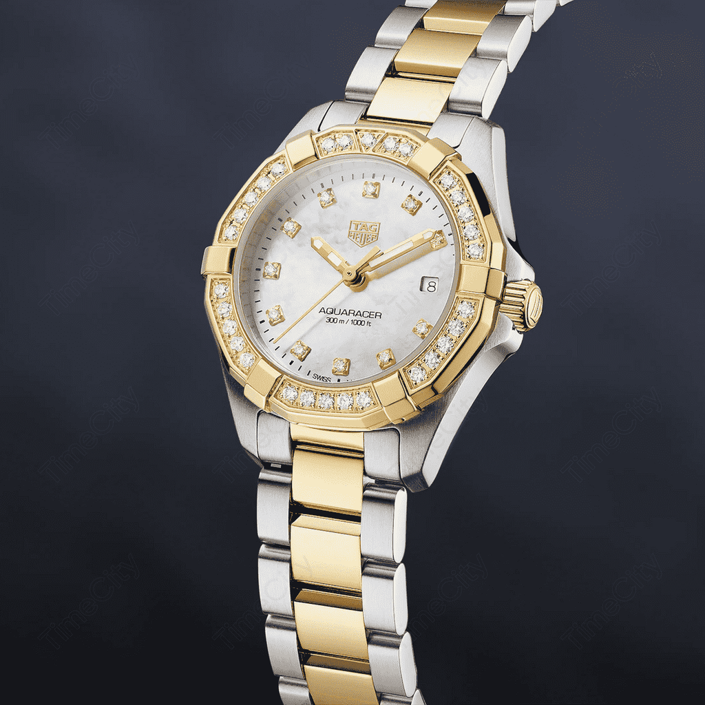 Tag Heuer Aquaracer Quartz Diamonds Mother of Pearl Dial Two Tone Steel Strap Watch for Women - WBD1423.BB0321 Buy Now By Tag Heuer