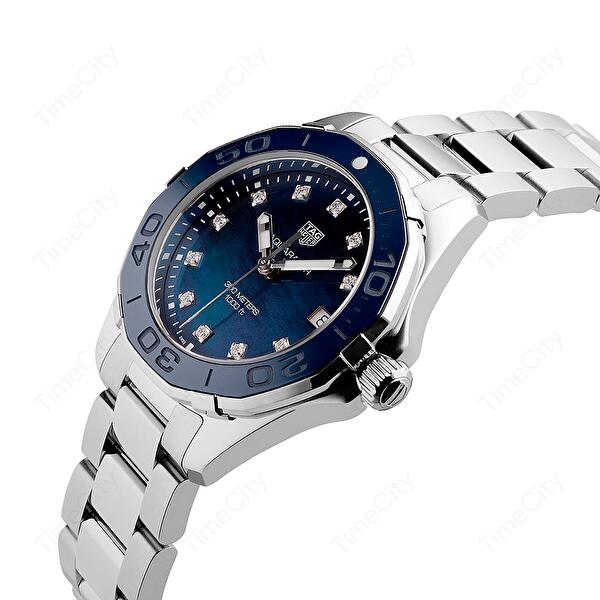 Tag Heuer Aquaracer Diamonds Blue Dial Silver Steel Strap Watch for Women - WAY131L.BA0748 Buy Now By Tag Heuer