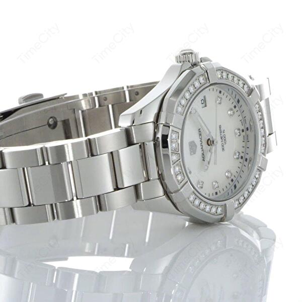 Tag Heuer Aquaracer Diamonds Mother of Pearl White Dial Silver Steel Strap Watch for Women - WBD131C.BA0748 Buy Now By Tag Heuer