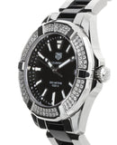 Tag Heuer Aquaracer Quartz Diamonds Black Dial Two Tone Steel Strap Watch for Men - WAY131E.BA0913 Buy Now By Tag Heuer