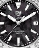 Tag Heuer Aquaracer Diamonds Mother of Pearl Black Dial Black Nylon Strap Watch for Women - WAY131P.FT6092 Buy Now By Tag Heuer