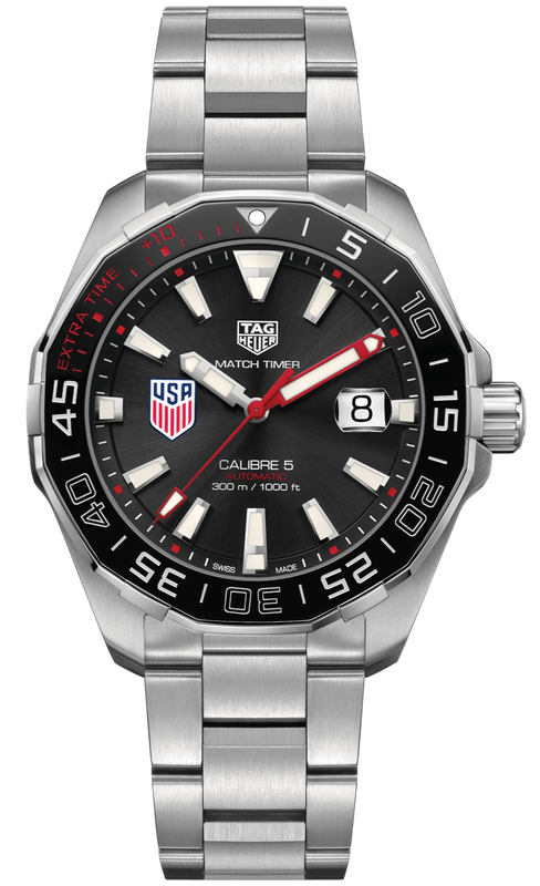 Tag Heuer Aquaracer Automatic Match Timer Black Dial Silver Steel Strap Watch for Men - WAY201G.BA0927 Buy Now By Tag Heuer