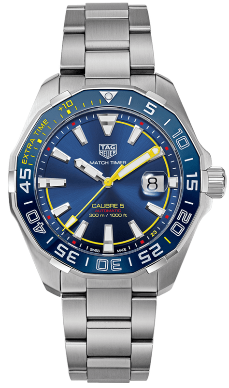 Tag Heuer Aquaracer Caliber 5 Match Timer Shinji Kagawa Edition Blue Dial Silver Steel Strap Watch for Men - WAY201H.BA0927 Buy Now By Tag Heuer