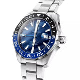 Tag Heuer Aquaracer GMT Calibre 6 Automatic Blue Dial Silver Steel Strap Watch for Men - WAY201T.BA0927 Buy Now By Tag Heuer