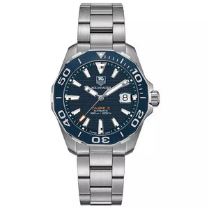 Tag Heuer Aquaracer Calibre 5 Blue Dial Silver Steel Strap Watch for Men - WAY211C.BA0928 Buy Now By Tag Heuer