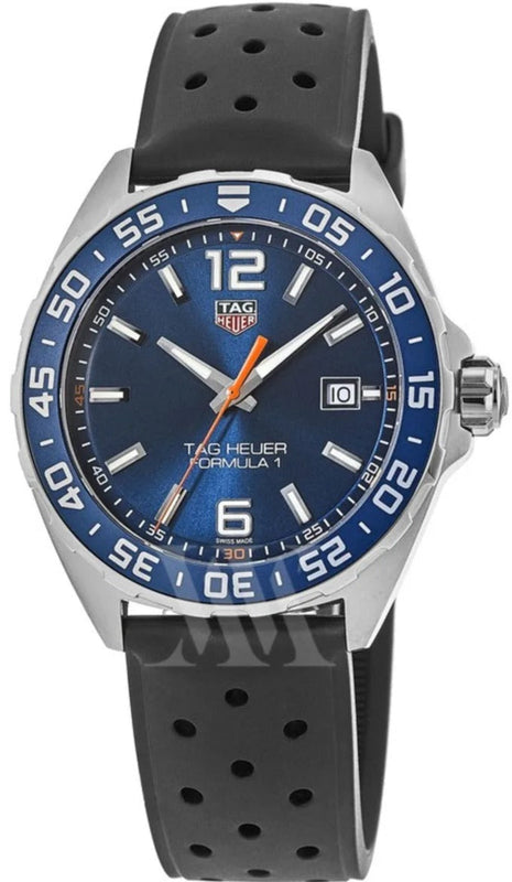 Tag Heuer Formula 1 Chronograph Black Dial Black Rubber Strap Watch for Men - WAZ1010.FT8024 Buy Now By Tag Heuer