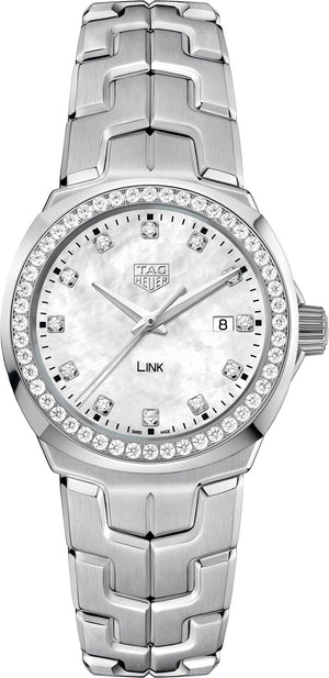 Tag Heuer Link Quartz Diamonds Mother of Pearl Dial Silver Steel Strap Watch for Women - WBC1316.BA0600 Buy Now By Tag Heuer