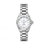 Tag Heuer Aquaracer Diamonds Mother of Pearl Dial Silver Steel Strap Watch for Women - WBD1414.BA0741 Buy Now By Tag Heuer