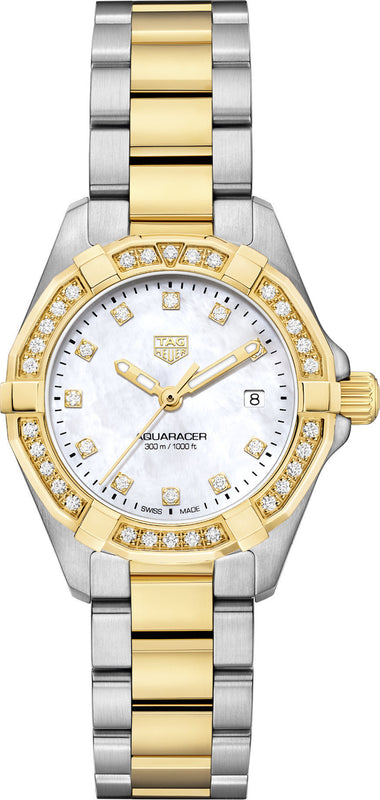 Tag Heuer Aquaracer Quartz Diamonds Mother of Pearl Dial Two Tone Steel Strap Watch for Women - WBD1423.BB0321 Buy Now By Tag Heuer