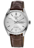 Tag Heuer Carrera Day Date Silver Dial Brown Leather Strap Watch for Men - WBN2011.FC6484 Buy Now By Tag Heuer
