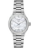 Tag Heuer Carrera Date Diamonds Mother of Pearl Dial Silver Steel Strap Watch for Women - WBN2414.BA0621 Buy Now By Tag Heuer