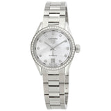 Tag Heuer Carrera Date Diamonds Mother of Pearl Dial Silver Steel Strap Watch for Women - WBN2414.BA0621 Buy Now By Tag Heuer