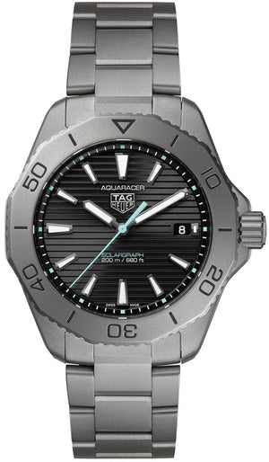 Tag Heuer Aquaracer Professional 200 Solargraph Quartz Black Dial Silver Steel Strap Watch for Men - WBP1180.BF0000 Buy Now By Tag Heuer