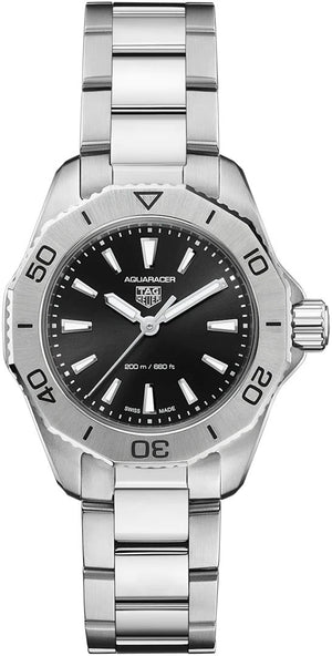 Tag Heuer Aquaracer Professional 200 Quartz Black Dial Silver Steel Strap Watch for Women - WBP1410.BA0622 Buy Now By Tag Heuer